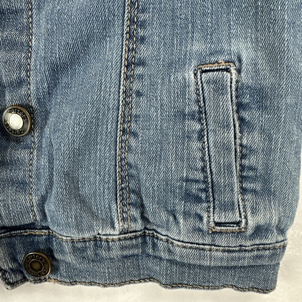Carter’s KID brand Denim Jacket Button Up Pockets Girl’s Size 6-6X EUC - Picture 7 of 10